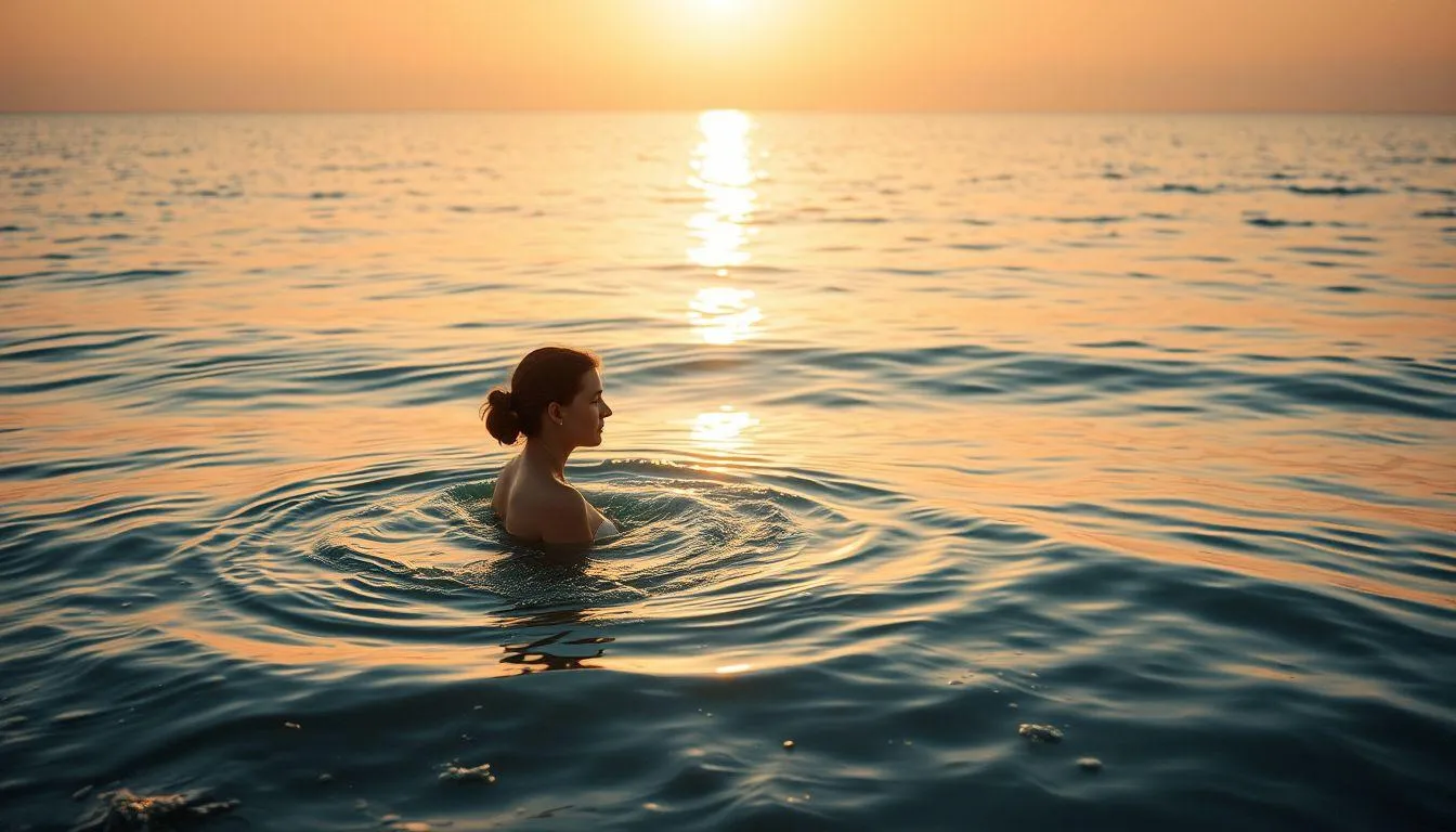 Pengertian dan Makna Dasar Mimpi Mandi di Tepi Laut (c) Ilustrasi AI