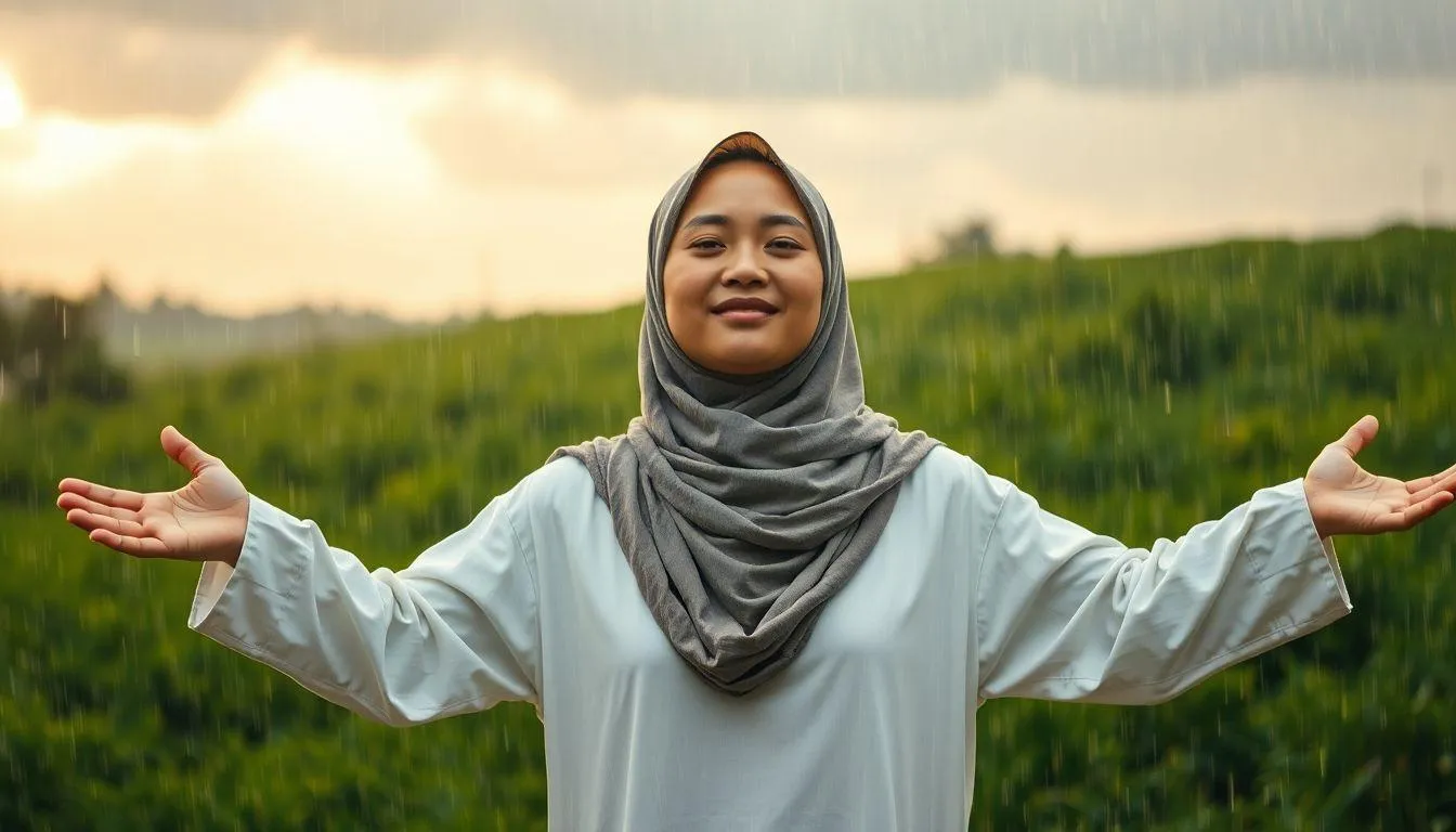 Pengertian dan Makna Dasar Mimpi Mandi Hujan dalam Islam (c) Ilustrasi AI