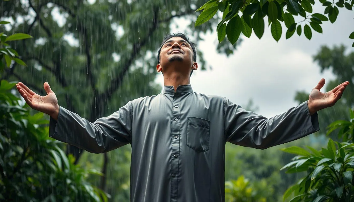 Hikmah dan Pelajaran dari Mimpi Mandi Hujan (c) Ilustrasi AI