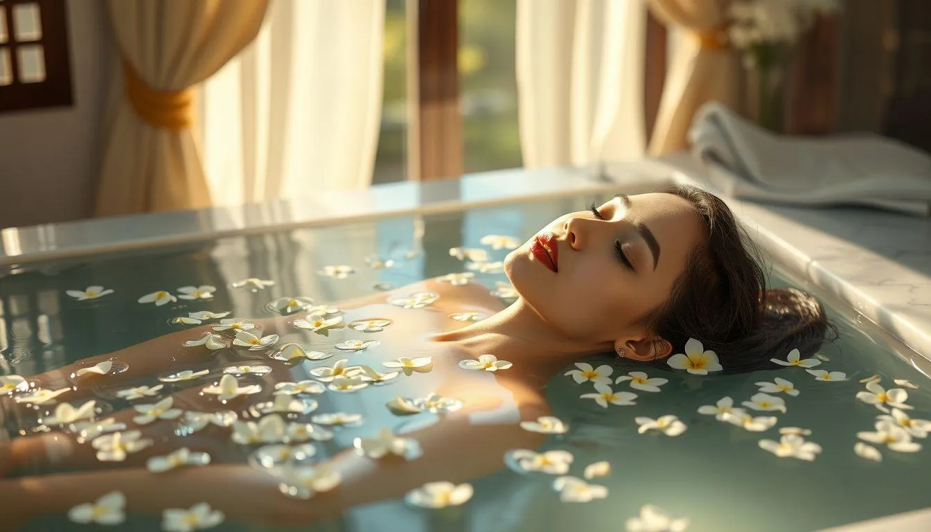 Pengertian dan Makna Dasar Mimpi Mandi Kembang Melati (c) Ilustrasi AI