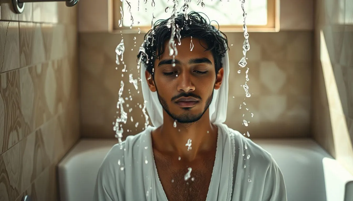 Tafsir Mimpi Mandi Berpakaian dalam Berbagai Kondisi (c) Ilustrasi AI