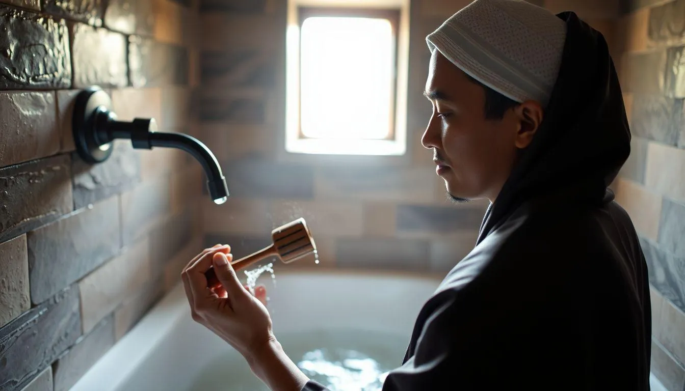 Tafsir Mimpi Mandi Pakai Gayung dalam Perspektif Islam (c) Ilustrasi AI