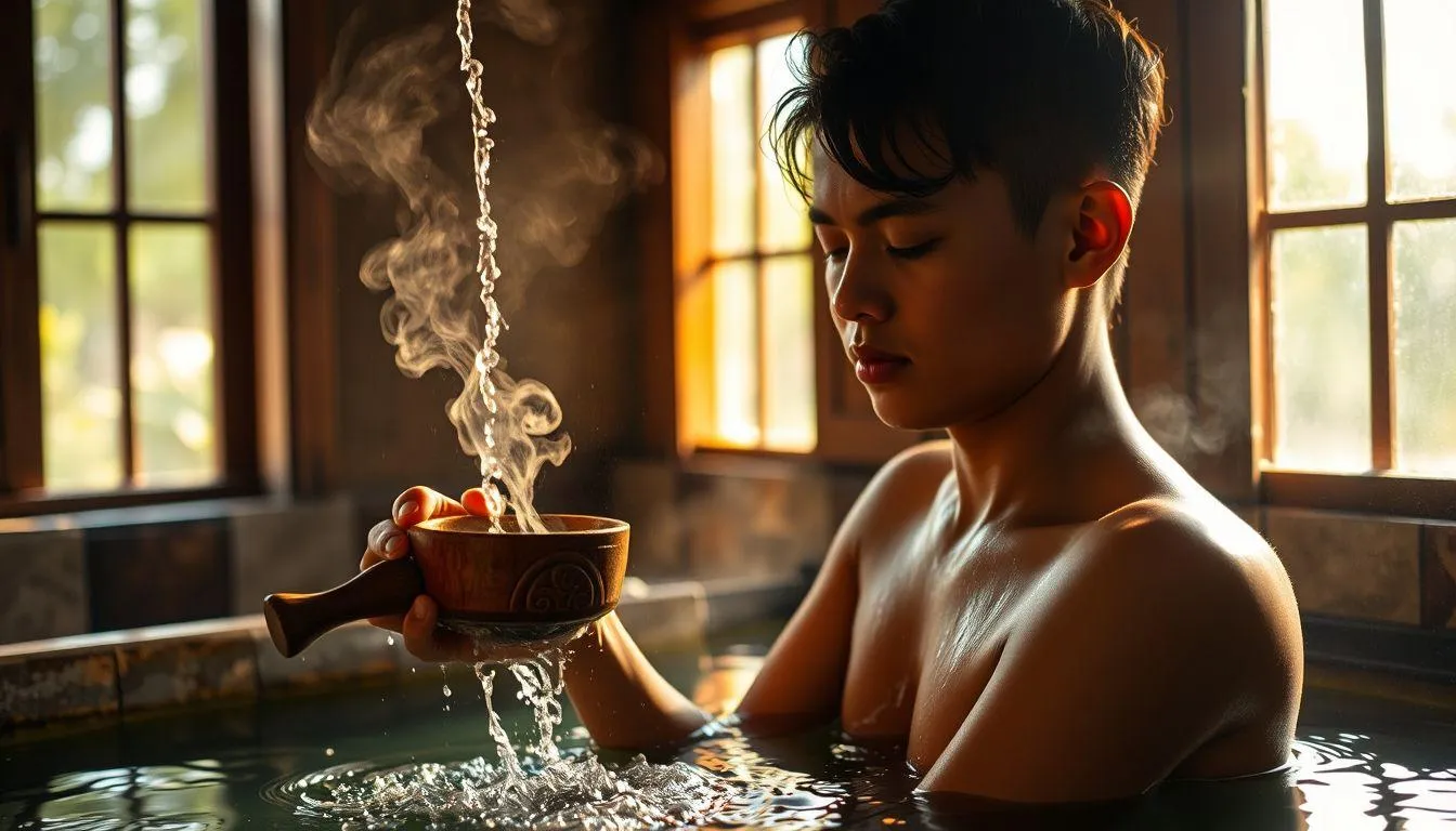 Makna Mimpi Mandi Pakai Gayung Menurut Primbon Jawa (c) Ilustrasi AI