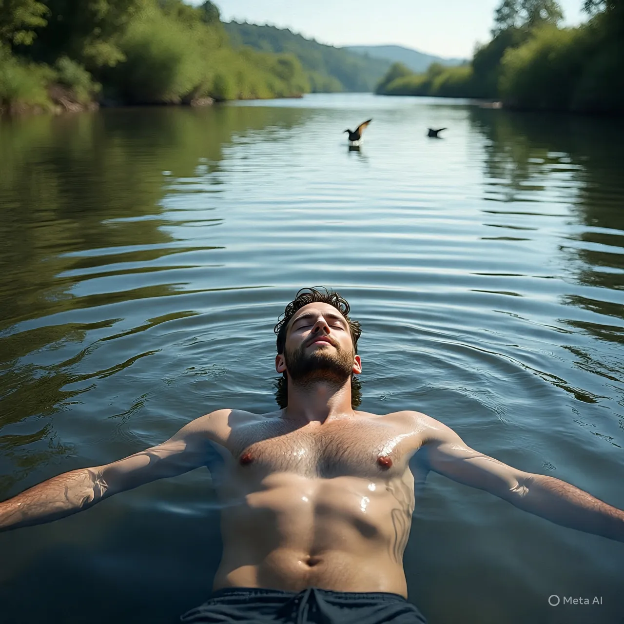 Tafsir Mimpi Mandi Telanjang di Sungai dalam Islam (c) Ilustrasi AI