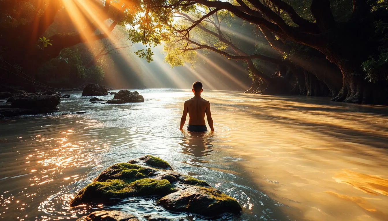 Makna Spiritual dan Simbolisme Air Sungai (c) Ilustrasi AI