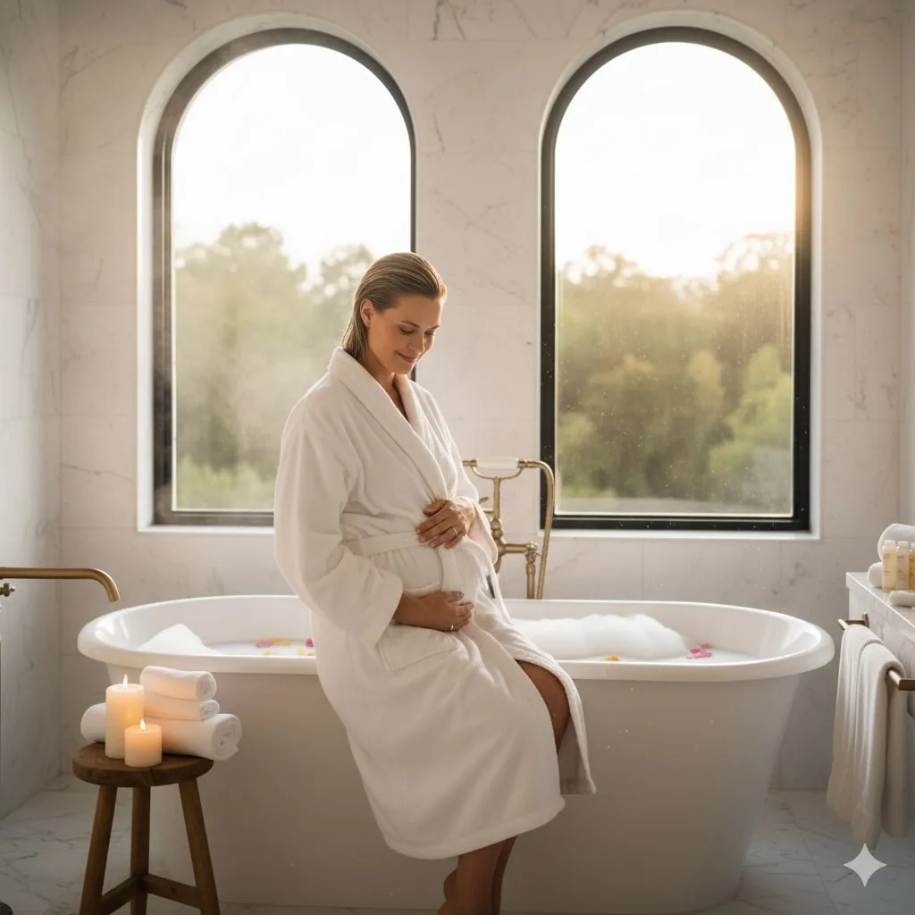 Pengertian dan Makna Dasar Mimpi Melahirkan di Kamar Mandi (c) Ilustrasi AI