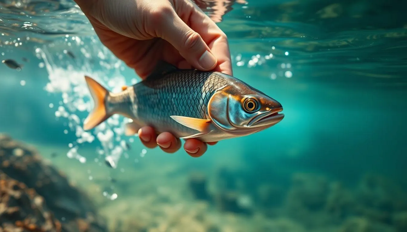 Interpretasi Berdasarkan Kondisi Ikan dan Sungai (c) Ilustrasi AI