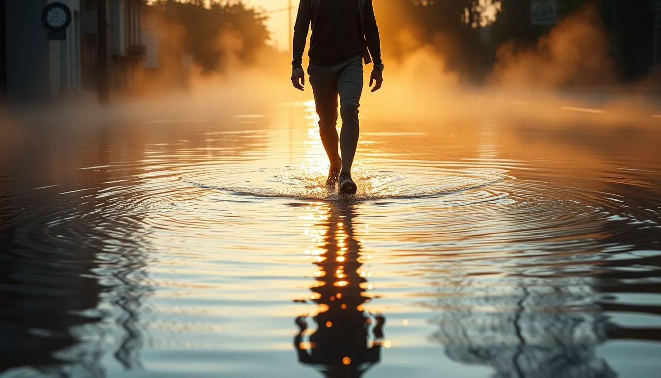 Makna Spiritual Mimpi Melewati Jalan Banjir (c) Ilustrasi AI