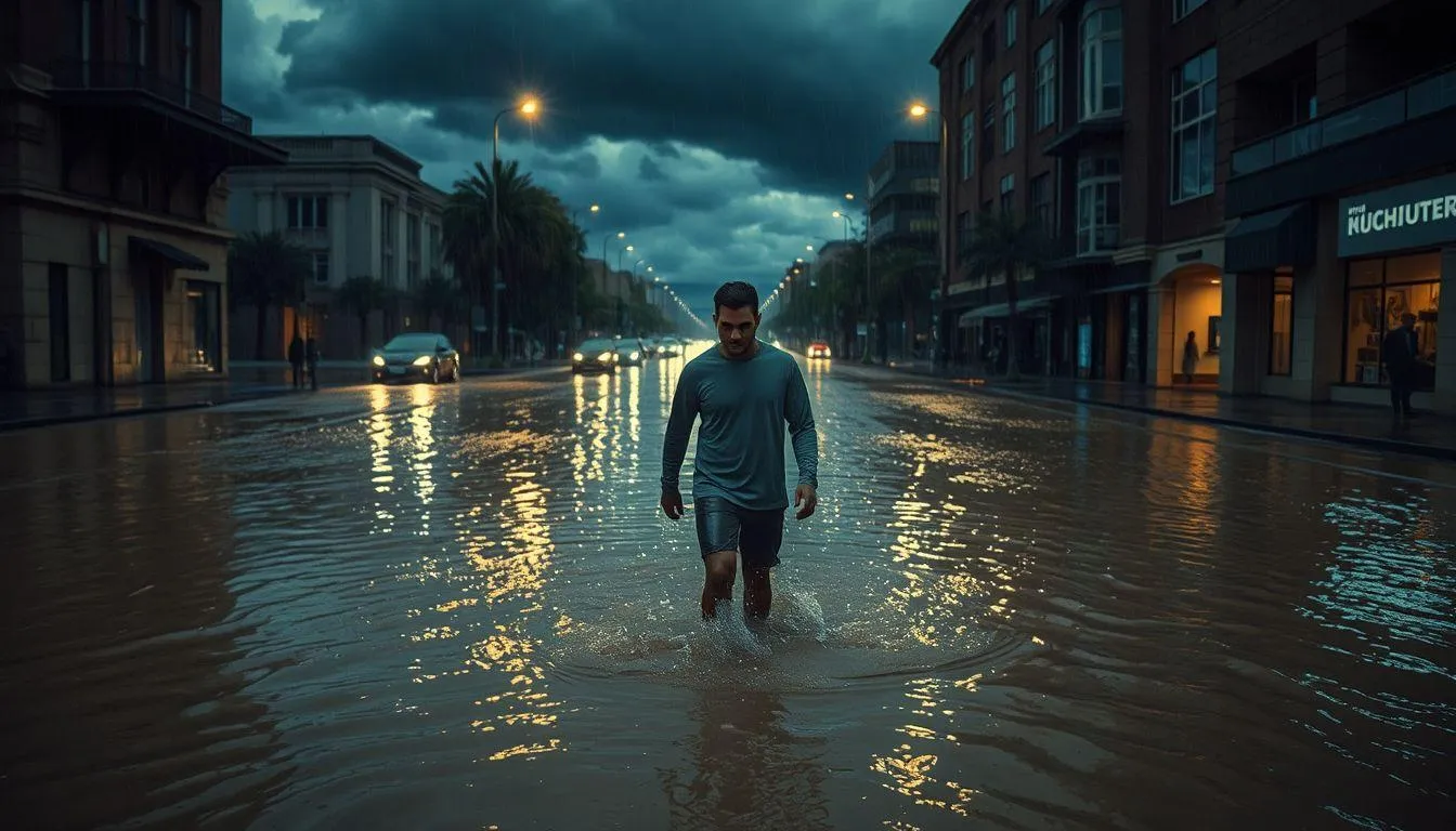 Interpretasi Psikologis Mimpi Melewati Jalan Banjir (c) Ilustrasi AI