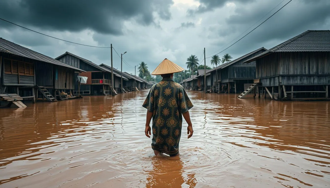 Makna Mimpi Melewati Jalan Banjir dalam Primbon Jawa (c) Ilustrasi AI