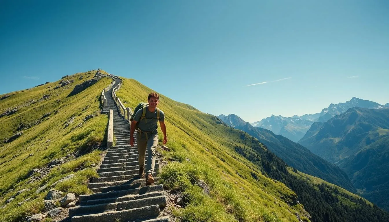 Tips Menyikapi Mimpi Jalan Menanjak (c) Ilustrasi AI