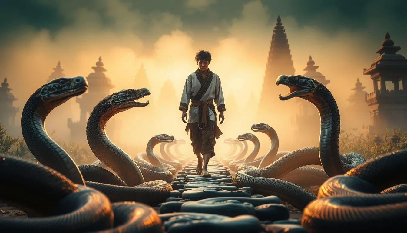 Makna Mimpi Melewati Ular Banyak dalam Primbon Jawa (c) Ilustrasi AI