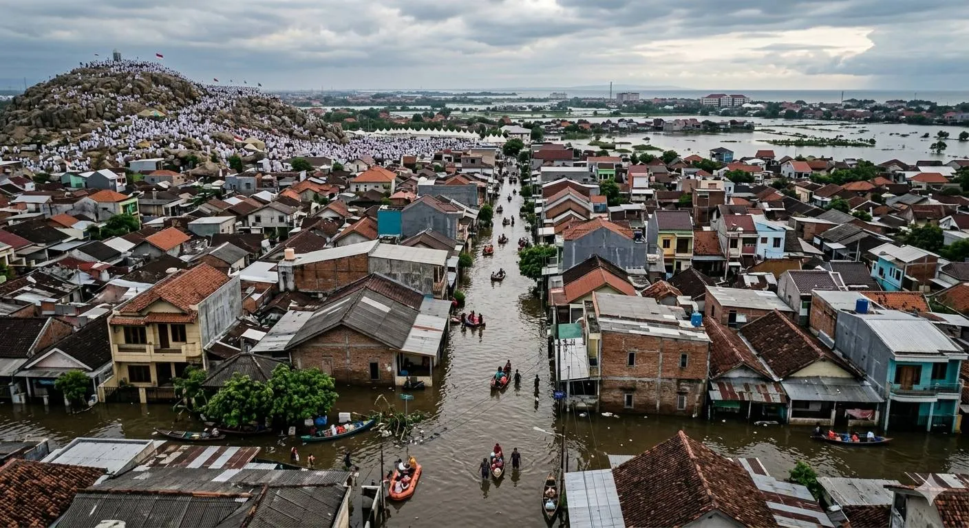ilustrasi banjir - image by AI
