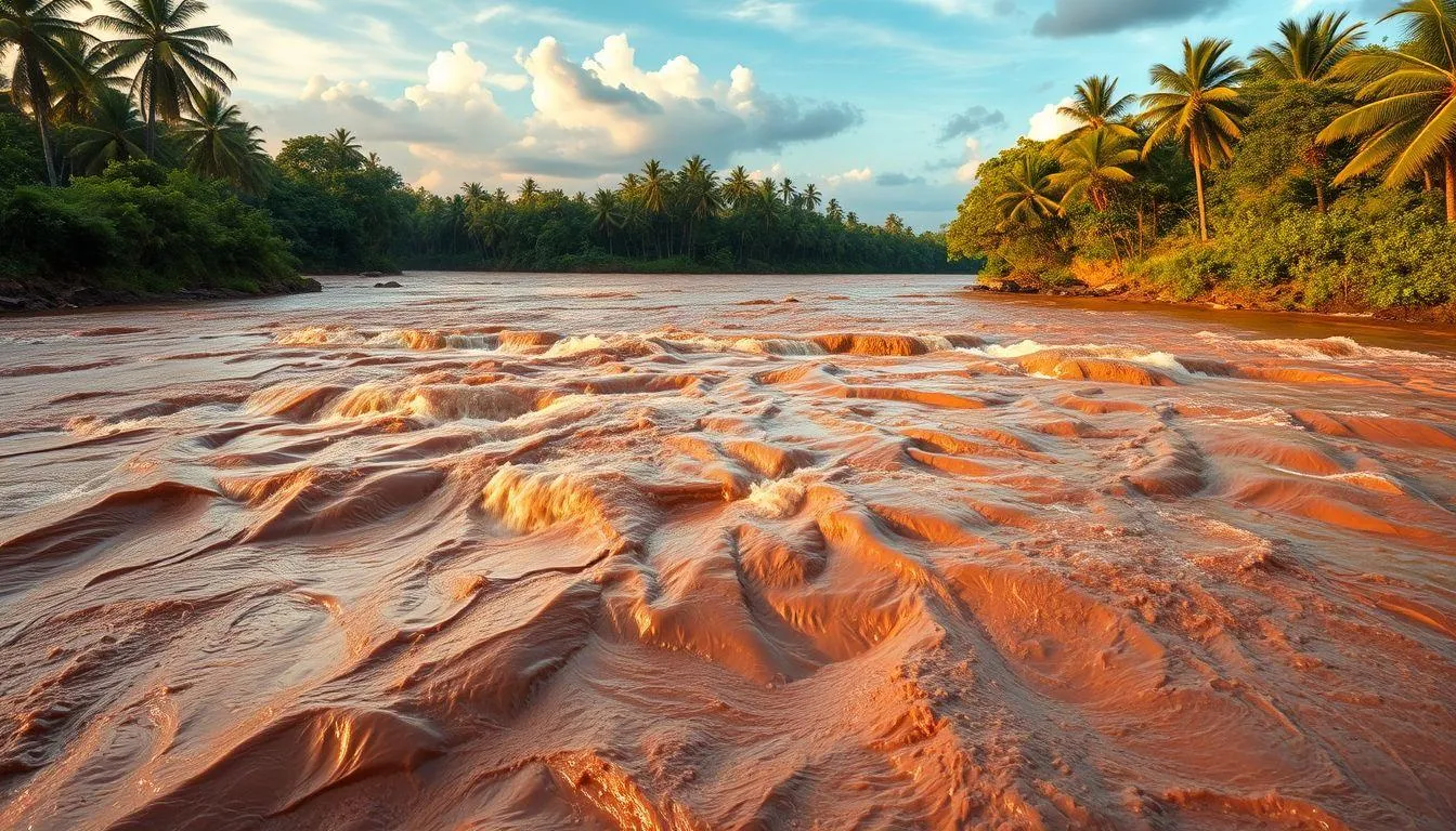 Makna Simbolis Warna Coklat pada Air Sungai dan Variasi Tafsirnya (c) Ilustrasi AI