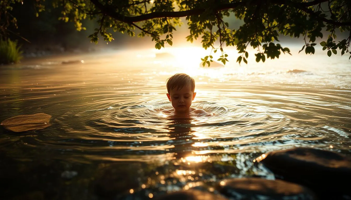 Simbolisme Anak dalam Mimpi Mandi di Sungai (c) Ilustrasi AI