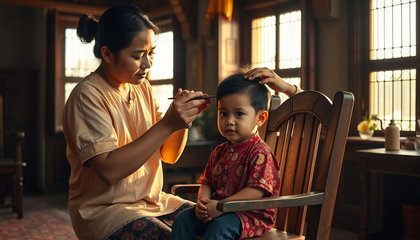 Tafsir Mimpi Melihat Anak Sendiri Potong Rambut Menurut Primbon Jawa (c) Ilustrasi AI
