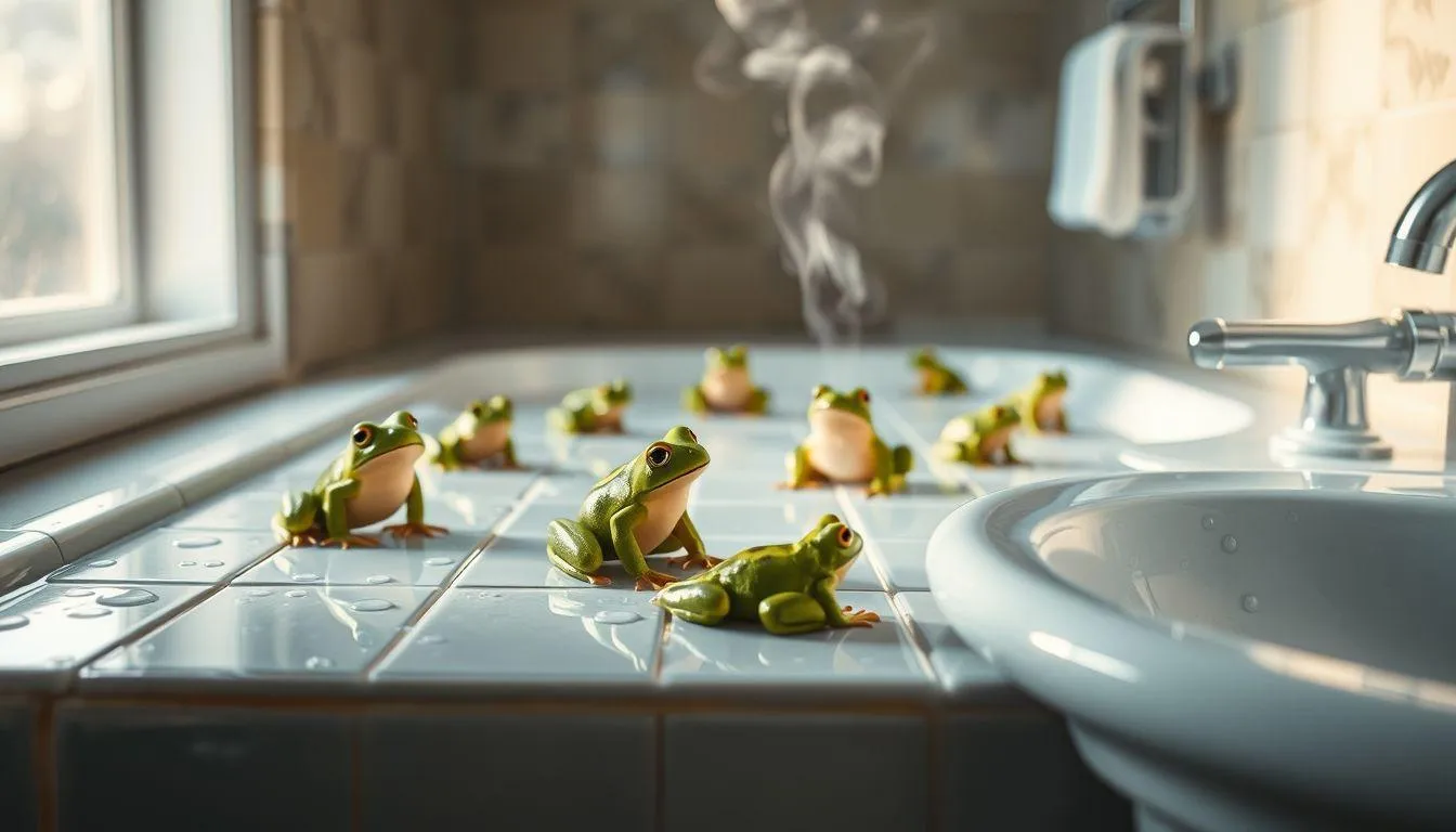 Tafsir Mimpi Katak di Kamar Mandi Menurut Islam (c) Ilustrasi AI