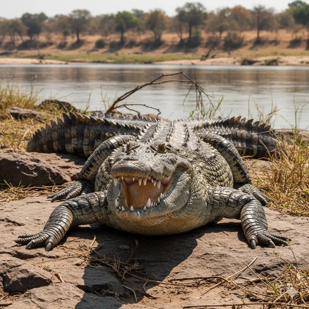 Pengertian dan Makna Umum Mimpi Melihat Buaya Banyak  (c) Ilustrasi AI