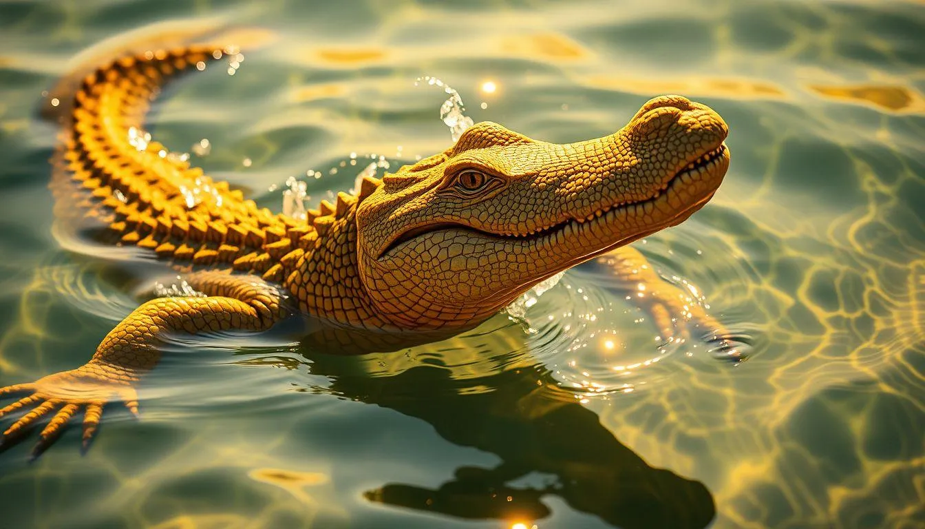 Makna Umum Mimpi Melihat Buaya Kuning (c) Ilustrasi AI