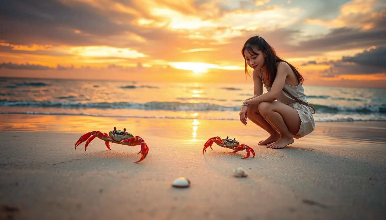 Pengertian Mimpi Kepiting Berjalan (c) Ilustrasi AI