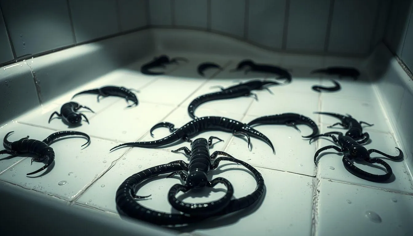 Pengertian dan Simbolisme Dasar Mimpi Lintah di Kamar Mandi (c) Ilustrasi AI