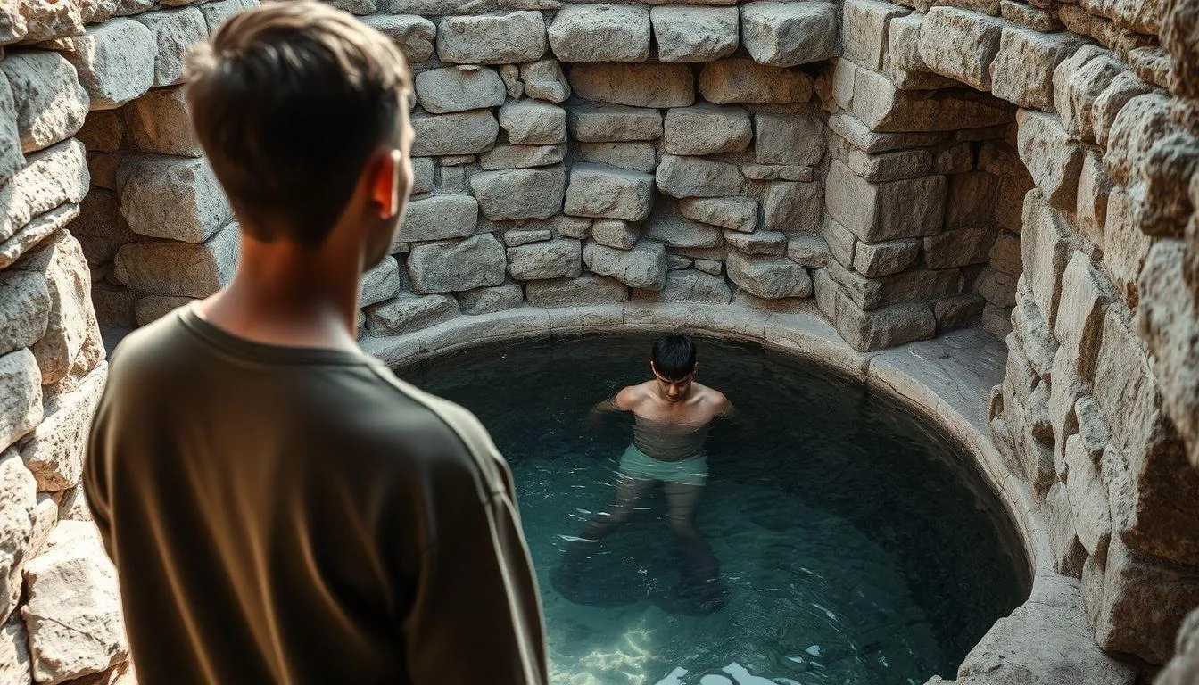 Pengertian dan Makna Dasar Mimpi Melihat Orang Mandi di Sumur (c) Ilustrasi AI