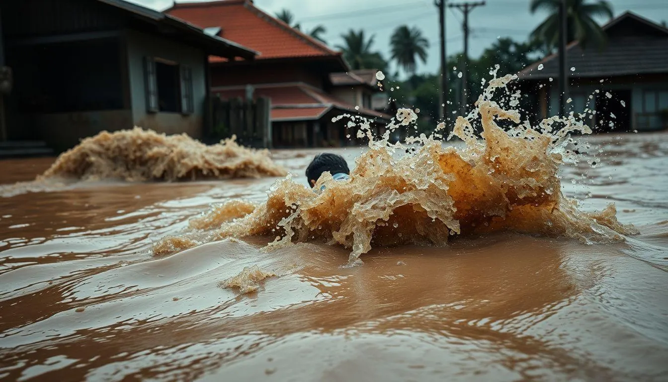 Makna Mimpi Melihat Orang Terseret Banjir dalam Primbon Jawa (c) Ilustrasi AI
