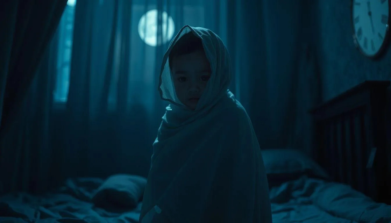 Pengertian dan Makna Dasar Mimpi Pocong Anak Kecil (c) Ilustrasi AI