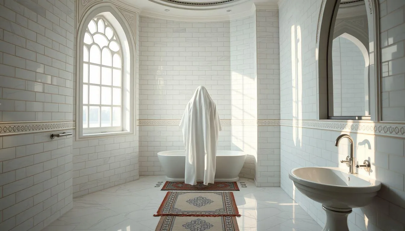 Interpretasi Mimpi Pocong di Kamar Mandi Menurut Islam (c) Ilustrasi AI