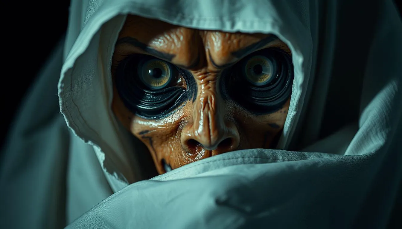 Pengertian dan Makna Dasar Mimpi Pocong Melotot (c) Ilustrasi AI