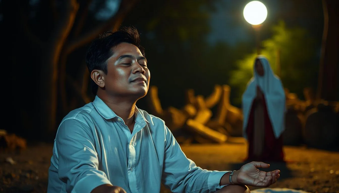 Pengertian dan Makna Dasar Mimpi Pocong Tanpa Rasa Takut (c) Ilustrasi AI