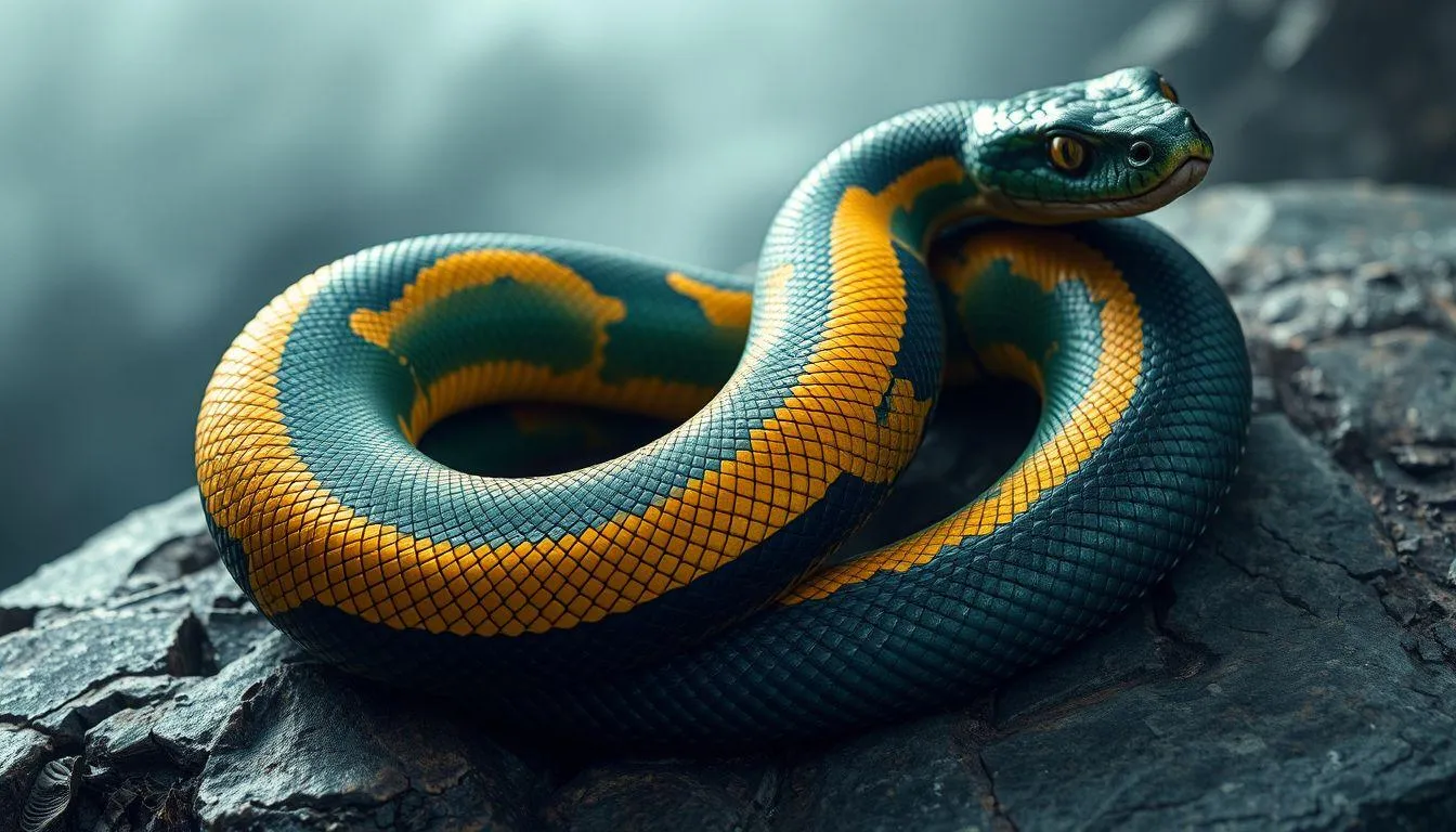 Pengertian dan Simbolisme Mimpi Ular 3 Warna (c) Ilustrasi AI