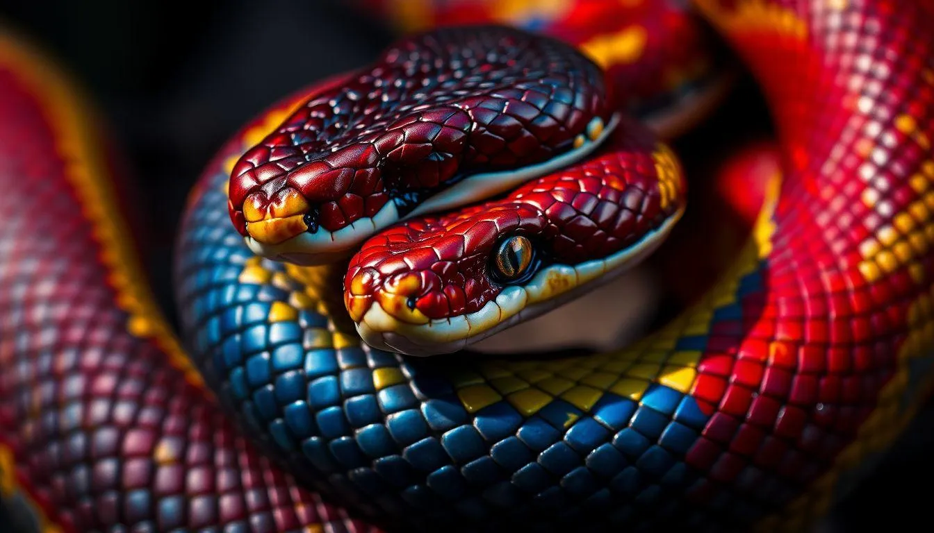 Analisis Psikologis Mimpi Ular 3 Warna (c) Ilustrasi AI