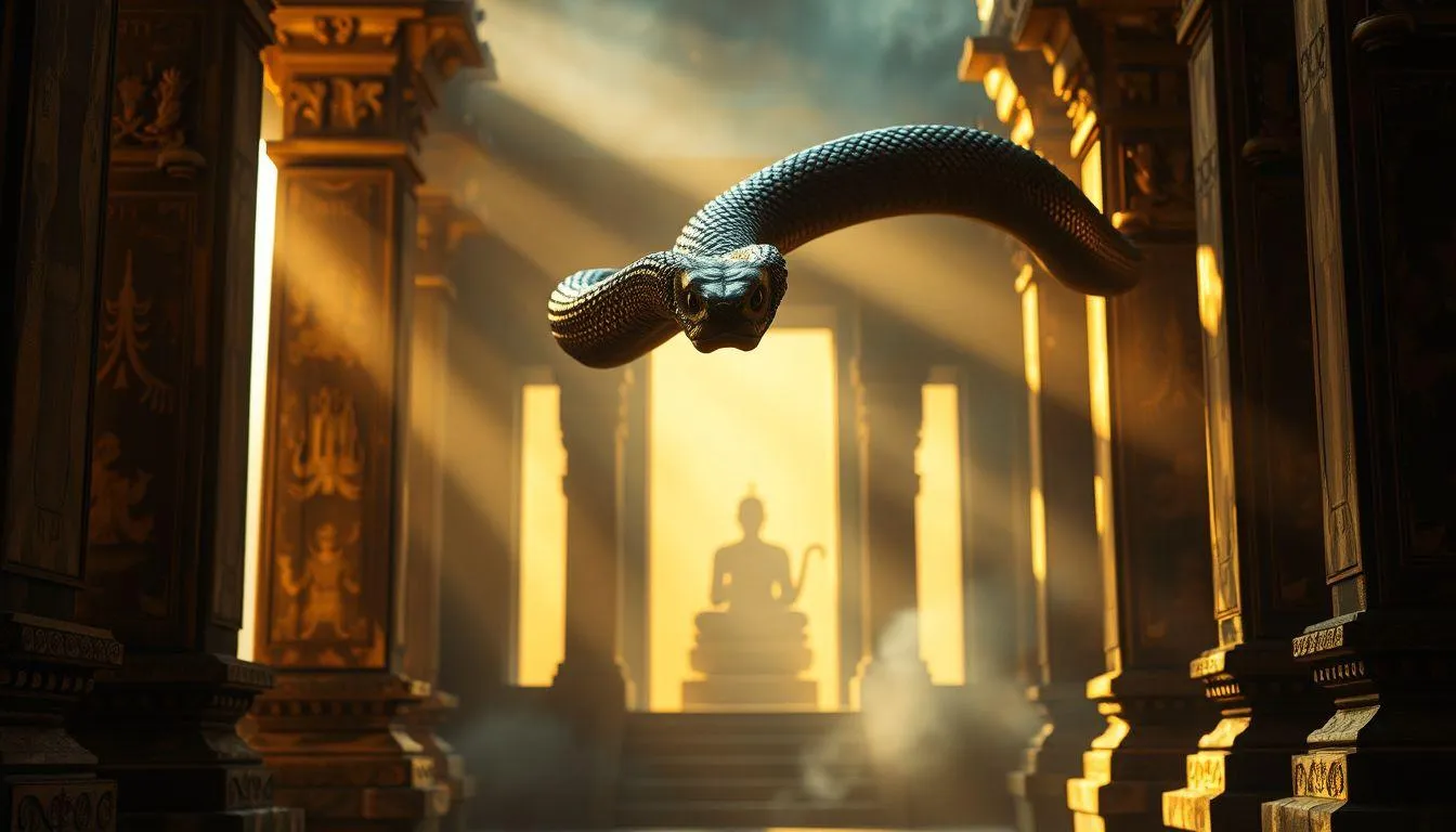 Makna Simbolis Ular Bergelantungan dalam Tradisi Spiritual (c) Ilustrasi AI