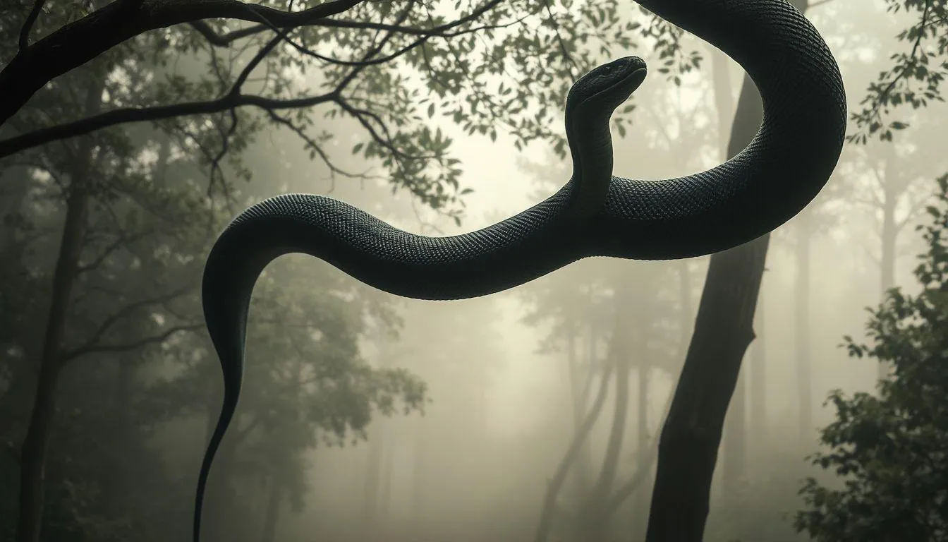 Interpretasi Psikologis Mimpi Ular Bergelantungan (c) Ilustrasi AI