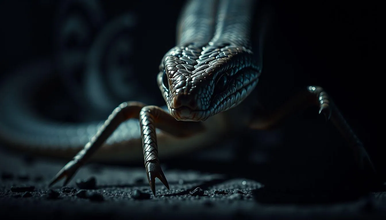 Perbedaan Makna Ular Berkaki dengan Mimpi Ular Lainnya (c) Ilustrasi AI