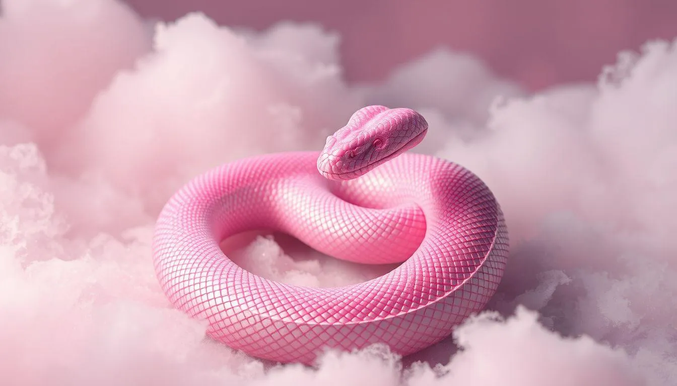 Pengertian dan Simbolisme Dasar Ular Merah Muda dalam Mimpi (c) Ilustrasi AI