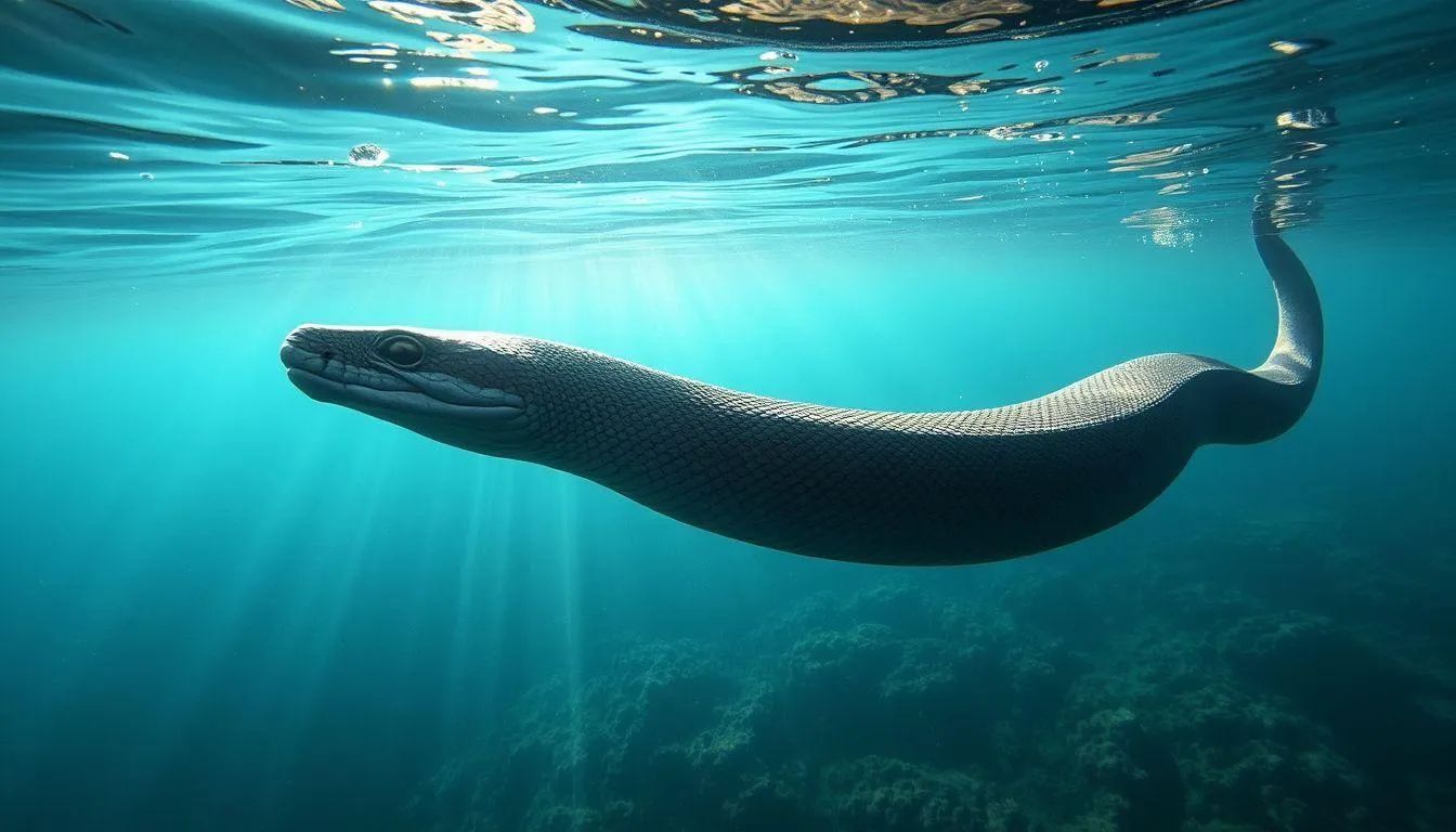 Makna Umum Mimpi Melihat Ular Besar di Air Jernih (c) Ilustrasi AI