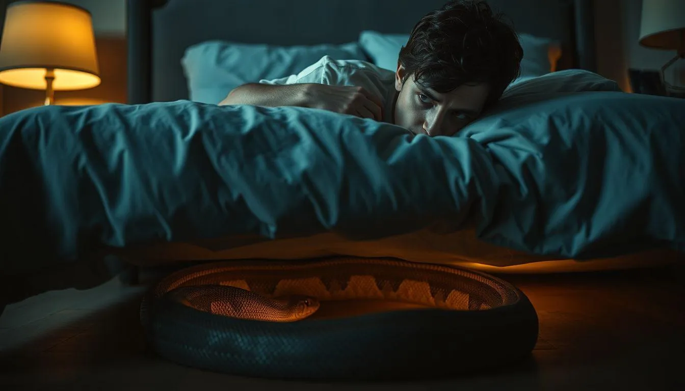 Pengertian dan Makna Dasar Mimpi Ular di Bawah Kasur (c) Ilustrasi AI