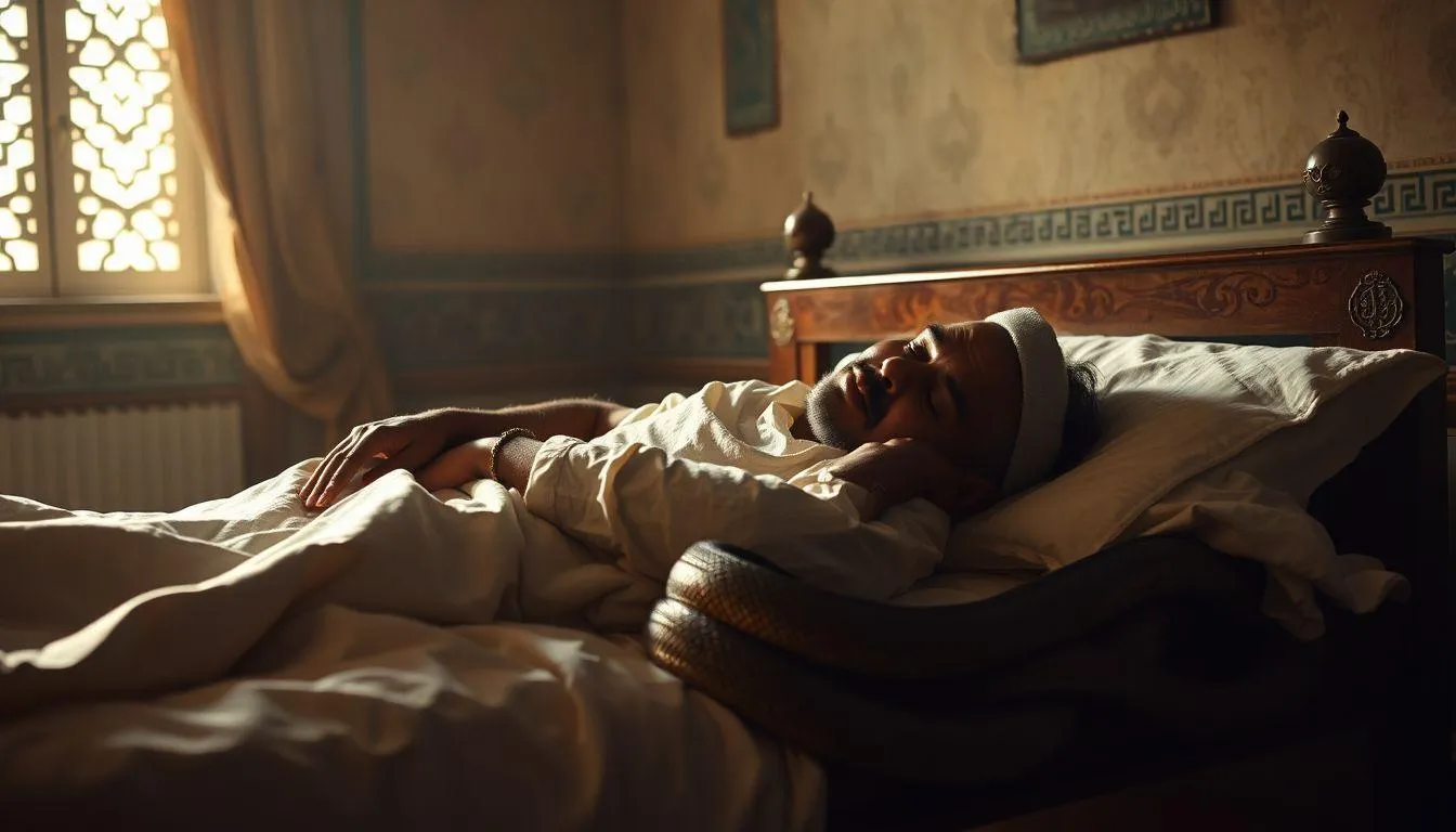 Tafsir Mimpi Ular di Bawah Kasur Menurut Islam (c) Ilustrasi AI