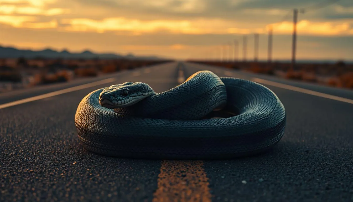 Berbagai Kondisi Mimpi Ular di Jalan dan Artinya (c) Ilustrasi AI