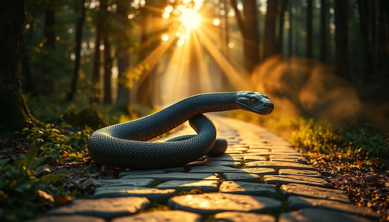 Makna Spiritual dan Psikologis Mimpi Ular di Jalan (c) Ilustrasi AI