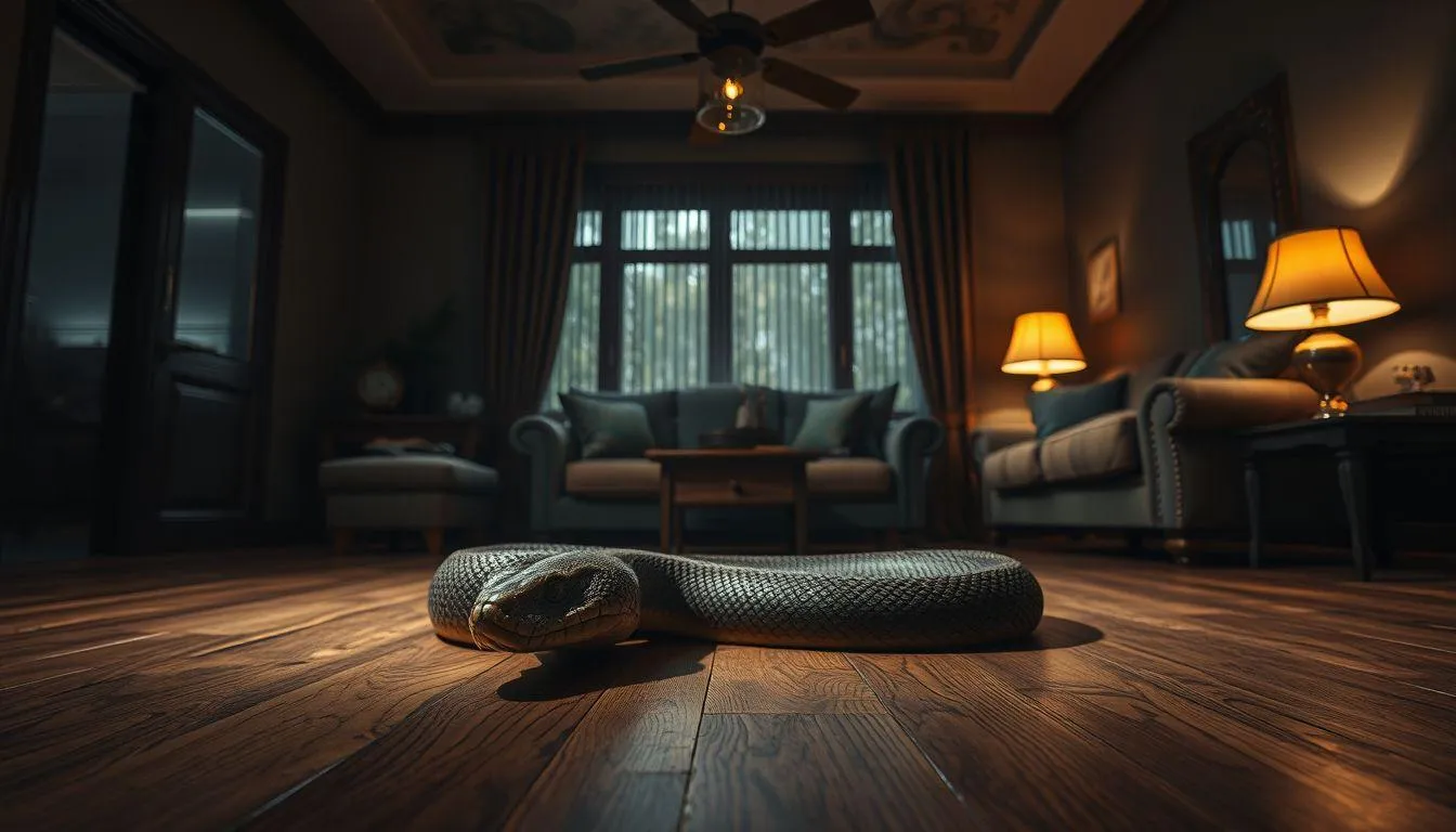 Pengertian dan Makna Dasar Mimpi Ular di Rumah Orang (c) Ilustrasi AI