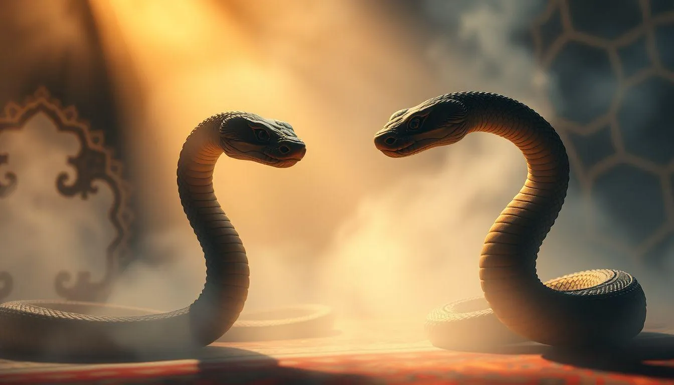 Tafsir Mimpi Melihat Ular Kembar Menurut Islam (c) Ilustrasi AI