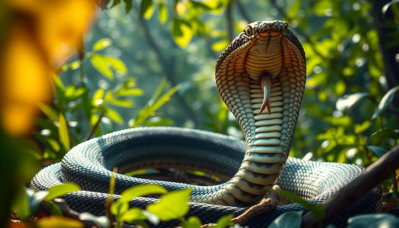 Pengertian dan Makna Dasar Mimpi Ular King Cobra (c) Ilustrasi AI