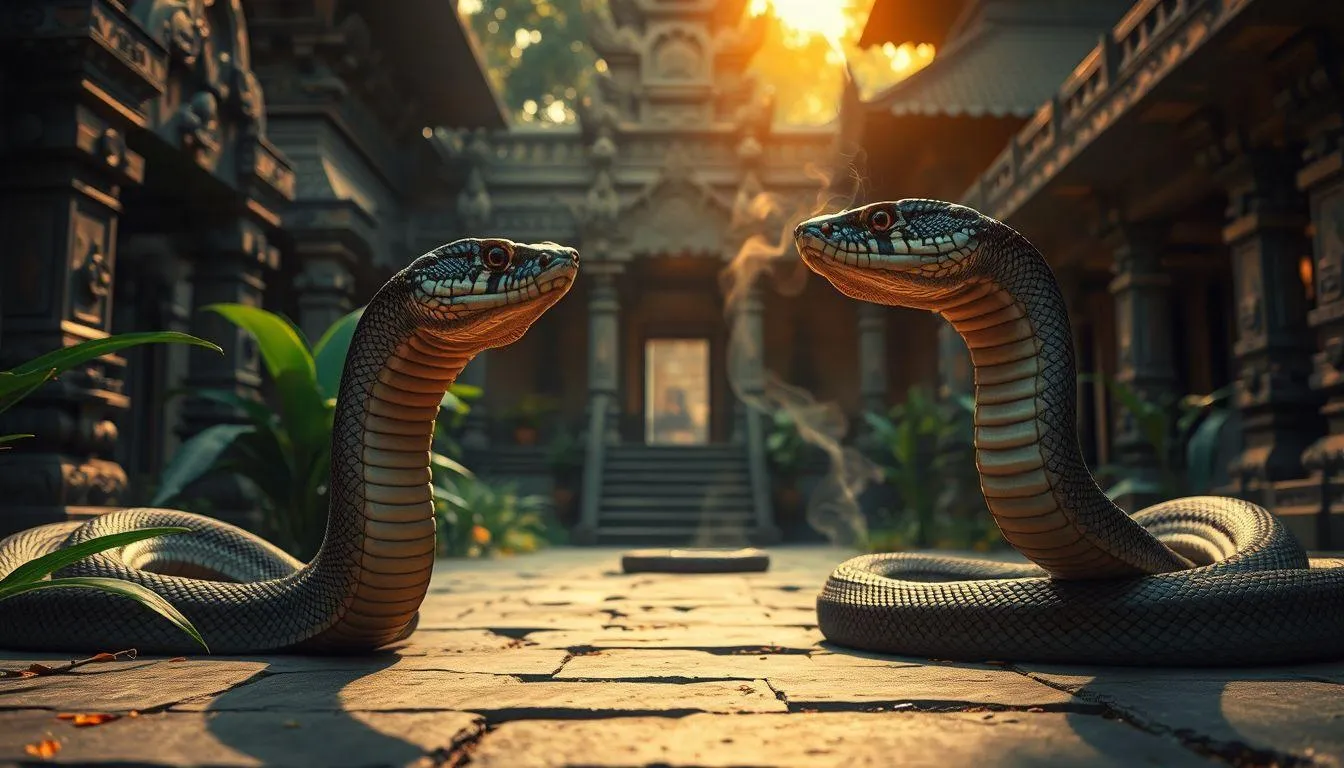 Tafsir Mimpi Ular Kobra Kawin Menurut Primbon Jawa (c) Ilustrasi AI