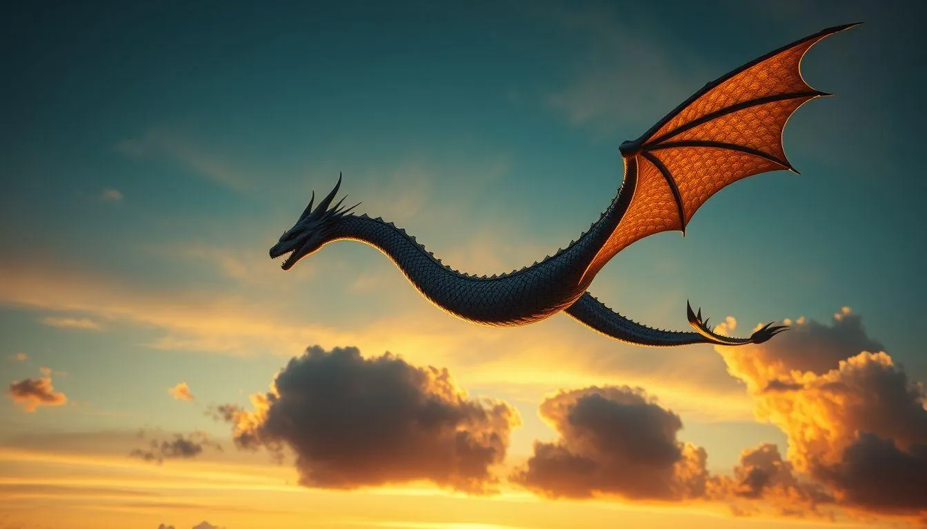 Pengertian dan Makna Dasar Mimpi Ular Naga di Langit (c) Ilustrasi AI