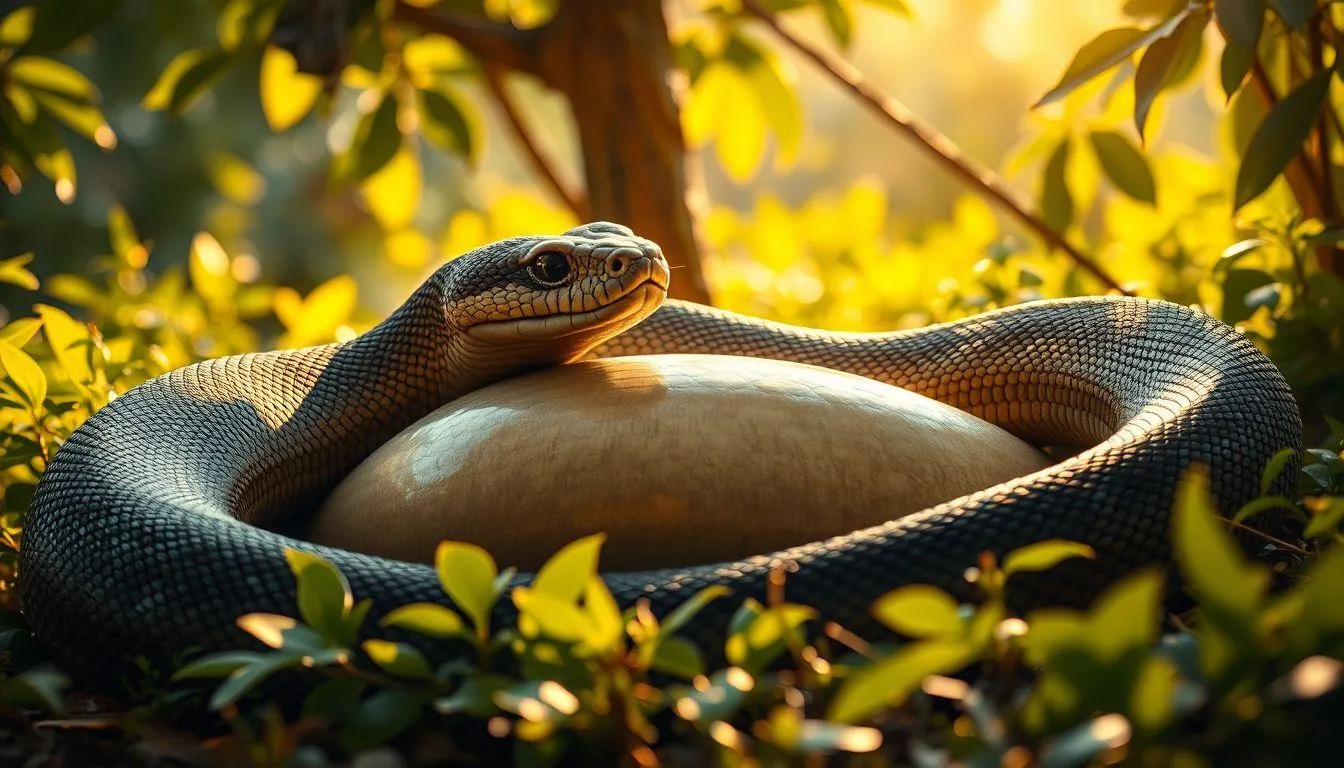 Tafsir Mimpi Ular Perutnya Besar Menurut Islam (c) Ilustrasi AI