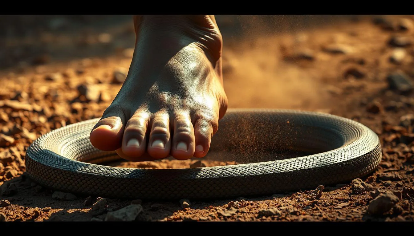 Makna Simbolis Mimpi Melindas Ular (c) Ilustrasi AI