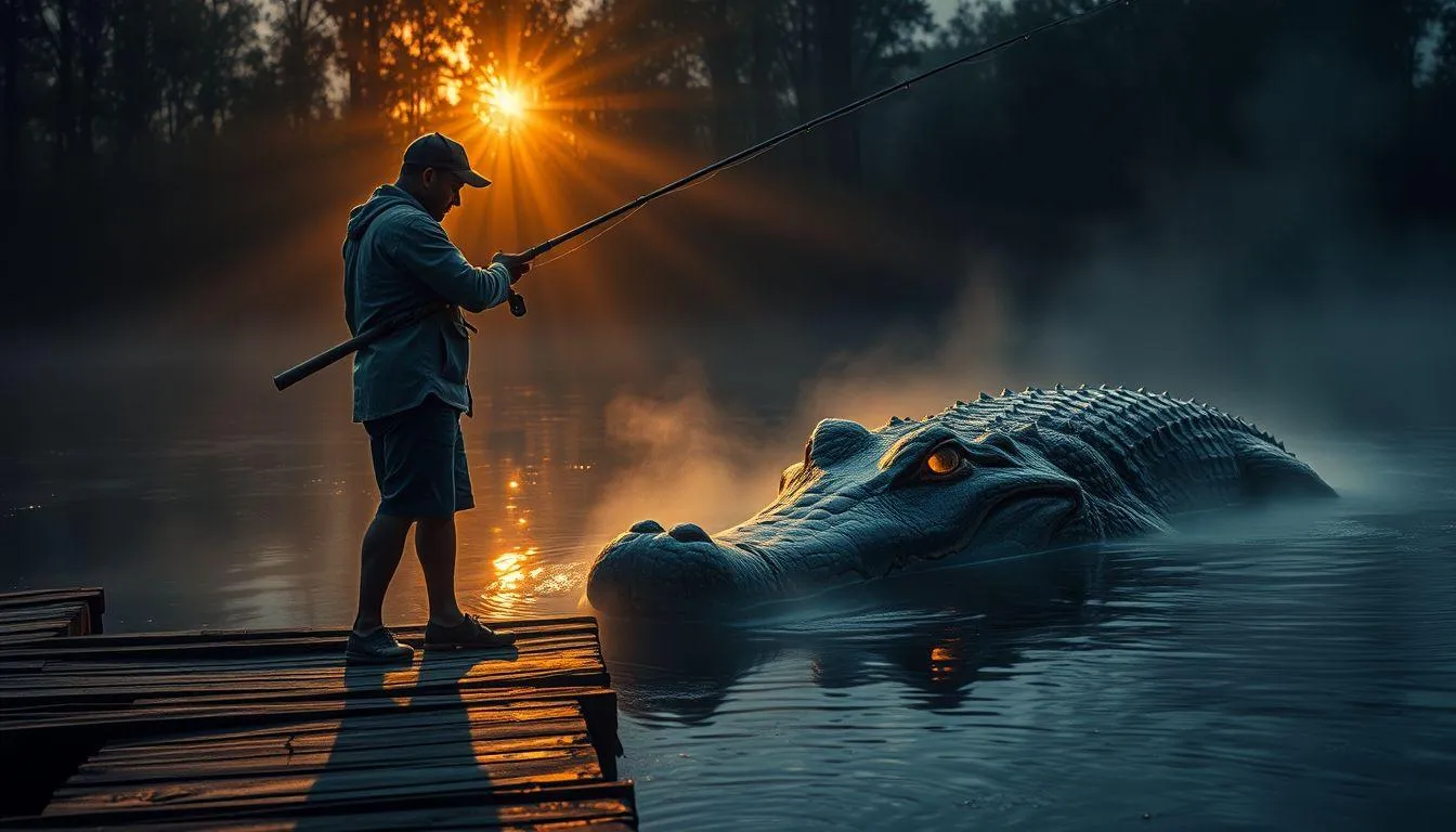 Perspektif Psikologi Modern tentang Mimpi Memancing Buaya (c) Ilustrasi AI
